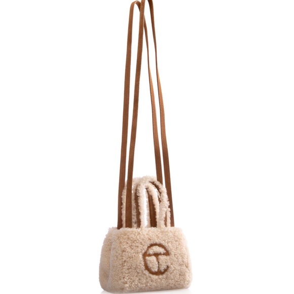 🆕UGG X TELFAR REVERSE SHEARLING MINI SHOPPING BAG WITH ATTACHED CROSSBODY STRAP - Picture 9 of 16